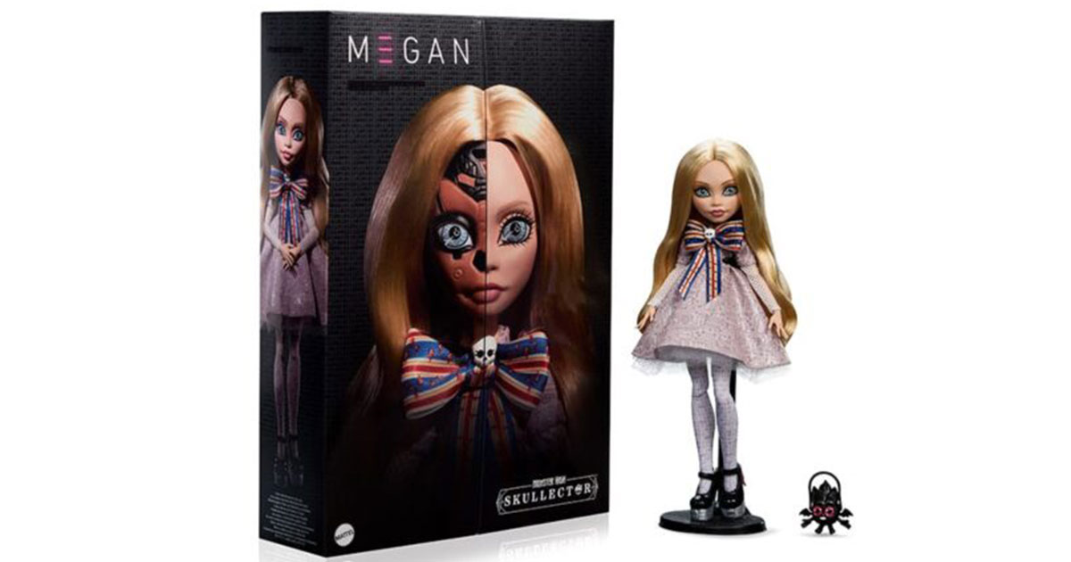 Muñeca Monster High Skullector M3GAN de Mattel con cara removible y empaque exclusivo